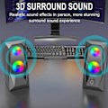 Miniatyrbilde 5 av 5: Datamaskinhøyttalere Luminous Led Desktop Computer Audio Mini Laptop Paired Speaker Multimedia Audio Clearance