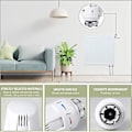 Miniatyrbillede 5 af 5: MSBD 4stk PCS Termostatisk Radiatorhoved, TRV M30 x 1,5 Radiatortermostathoved, Termostatisk Radiatorventil, Radiator Radiatorventiler til Hjem og O