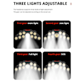 Miniatyrbillede 5 af 5: Lommelygte LED-lommelygte 11LED pandelampe udendørs headset lommelygte USB-opladning lang levetid LED multifunktion（J）