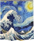 Van Gogh Stjernenatt Dusjforheng Bad Tilbehør