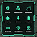 Pikkukuva 3 / 5: Bluetooth 5.2 -kuulokkeet RGB-valolla, langattomat nappikuulokkeet