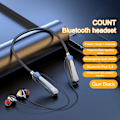 Miniatyrbillede 1 af 5: Bluetooth 5.3 Dual-mode Spil/musik Hals Bluetooth Headset Sort Teknologi Intelligent Skridttæller Headset