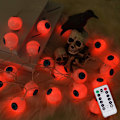Miniatyrbilde 1 av 4: 30 LED Halloween-øyeeplelys, 8 moduser fe-lys med fjernkontroll, vanntett batteridrevet