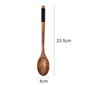 Miniatyrbillede 2 af 5: 5 økologiske træskeer 23,5 cm*4 cm japanske og koreanske træspiseskeer (5 stk.)