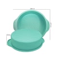 Miniatyrbillede 2 af 3: Runde Silikonkageforme Nemme At Rengøre Til Lagkage Ostekage Regnbuekage Og Chiffon Kage (Cyan)