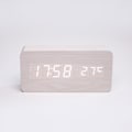 Miniatyrbild 3 av 5: 2024, Elektronisk väckarklocka mode trä väckarklocka-0-Träfärg - rött ljus