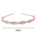 Miniatyrbilde 2 av 5: Blomsterdesign Rhinestone Crystal Bryllups Hodebånd Brud Hodeplagg Enkelt Design Brud Hodebånd