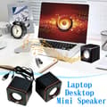 Computerhøjttalere Laptop Lille Højttaler Hjem Desktop Notebook Mini Multimedia Usb Kablet Lyd Udsalg（Sort）
