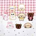 Miniatyrbillede 1 af 4: Dww-Plush kanin broderi patch 9 stykker