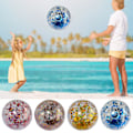 Miniatyrbilde 2 av 5: Oppblåsbar glitterstrandball for sommeraktiviteter i vann (rød)