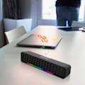 Miniatyrbillede 4 af 5: Computer-højttalere Heavy Bass Lang Soundbar Computer Desktop Audio Med Lys RGB Bluetooth Audio Clearance（Sort）