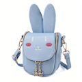 Miniatyrbillede 2 af 2: Langøret kanin piger skuldertaske tegneserie sød børns taske mode crossbody taske（sort）