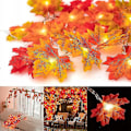 Miniatyrbillede 1 af 5: Led dekorative lys 20 ahorn guirlande lys Thanksgiving dekorationer og julelys