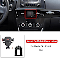 Miniatyrbillede 5 af 5: Elegant Bil Mobiltelefonholder Til Mazda Cx-4 Cx-5 Cx-8 2013-2022 Luftventilationsbeslag（Sort-02）