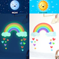 Miniatyrbild 2 av 5: Glow In The Dark Rainbow Väggdekaler, Lysande Regnbåge Och Hjärtdekaler För Takväggar, Barn Sovrum Vardagsrum Dekoration För Flickor Pojkar Baby Nu