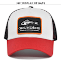 Miniatyrbillede 2 af 5: Broderet Baseball Cap Fishbone Vævet Label Broderet Toppet Cap Mesh Cap Buet Skygge Solskygge Sommerhat Solskygge