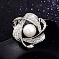 Miniatyrbilde 2 av 4: Slips for menn dresser brosje ring spenne skjerf allsidig klips klips rhinestone skjerf brosje (sølv en størrelse)（Gratis størrelse，Sølv）