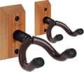 Gitarrhängare 2-pack, väggfäste för gitarr i massivt trä, roterbar gitarrhängare med skruvar, V-formad gitarrhängare krok hållare stativ för akustisk