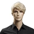 Herre Casual Kort Blond Paryk Skrå Bangs Hår Cosplay Rekvisitter