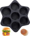 Silikone hamburgerbolleform 7 hulrum brødform non-stick bageform non-stick pande nem at frigøre