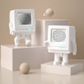 Miniatyrbild 1 av 5: Liten Bluetooth-högtalare Nyhet Och Söt Bluetooth Liten Högtalare Robot Usb Laddning Ljud Trådlös Subwoofer
