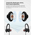 Pikkukuva 4 / 4: Bluetooth-kuulokkeet Langattomat nappikuulokkeet IPX7 Urheilukuulokkeet Musta