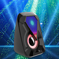 Miniatyrbillede 1 af 5: Udsalg 1053 Højttaler RGB Farve Lys Subwoofer Boks Desktop Audio Desktop（Sort）