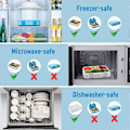 Miniatyrbild 5 av 5: Lunchlåda för barn, 4-fackig Bento-låda för barn, BPA-fri, skolmatlåda för pojkar och flickor, resemat och mellanmålsförpackning för barn på språng