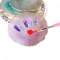 Miniatyrbild 3 av 5: Hartspalett för nagelkonst i resin, blandad färgpalett för nagelkonstmålning med guldkant, nagelgeléfärg, sminkdisplaybräda (lila) (rosa + vit) Rosa + vit -
