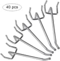 Miniatyrbilde 2 av 5: Oppbevaringskrok 40 stk perforert panelkrok, assorterte perforerte paneler, hullkortskrok