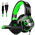Miniatyrbillede 1 af 2: 3,5 mm Gaming-øretelefoner til pc, bærbare computere, Ps4 ()