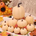 Miniatyrbilde 4 av 6: Sett med 10 Gresorth kunstige gresskar, realistisk skum, høst-/Halloween-dekorasjon, allsidig, DIY
