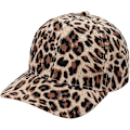 Miniatyrbillede 4 af 5: Leopard Print Baseball Cap Justerbar Bag Kvinder Piger Bomuldshat Med Matchende Hoop Øreringe