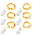 Miniatyrbillede 1 af 5: 6 stk. Micro 2m 20 LED-lys Batteridrevet Lyskæde Kobbertrådslys Til Soveværelse Indendørs Udendørs Båndlyskæde Uden Stik Dekoration Ha