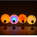 Miniatyrbillede 5 af 5: 16 farver app solnedgang projektor lampe regnbue atmosfære led natlys til hjem soveværelse kaffe shop baggrund led lampe（Ingen support hylde2）