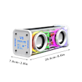 Miniatyrbillede 2 af 2: Udsalg 2023 Transparent Mecha Trådløs Bluetooth Højttaler | Bærbar Bluetooth-højttaler med LED-lys, stereolyd, 5H bærbar trådløs højttaler til fest
