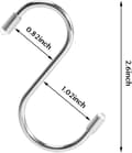 Rostfria 6,5 cm S-formade krokar, 30-pack metallkrokar hängande krokar set present