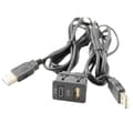 150cm Bil Dash Mount 2 Usb Port Panel Auto Båt Dual Usb-tapyc Forlengelseskabel Adapter For（svart）