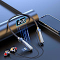Miniatyrbillede 4 af 5: Bluetooth 5.3 Dual-mode Spil/musik Hals Bluetooth Headset Sort Teknologi Intelligent Skridttæller Headset