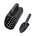 Miniatyrbilde 2 av 8: 1 sett sandskuffe, hul design, ergonomisk håndtak, multifunksjonell med skala mark, spade for sand, graveverktøy, utendørs leketøy for barn