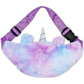 Pikkukuva 5 / 5: Dww-Violet Suuret Silmät Yksisarvinen Vyölaukku Tie Dye Hip Chest Bag Vyölaukku Crossbody Bag Söpö Hauska Lapset Tytöt Vyölaukku