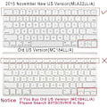 Miniatyrbild 2 av 5: Tangentbordsöverdragsskinn för Apple Wireless Magic Keyboard Ultratunt Klar Mjuk TPU-Typ Skydd, 2015 US-version (MLA22LL/A)
