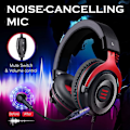 Miniatyrbilde 3 av 5: PC Gaming Anti Noise Headset - Over Ear Hodetelefoner Kompatibel med PS4/PS5 Controller Xbox One PC Mac Datamaskin