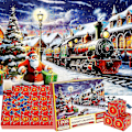 Miniatyrbillede 2 af 4: Julepuslesæt Adventskalender 2023 Julepuslespil