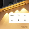 Miniatyrbild 5 av 9: 30cm LED-skåpsbelysning, USB-laddningsbart batteri nattljus skåpsbelysning, garderobsbelysning bottenstångsbelysning köksbelysning, självhäftande sensorbelysning