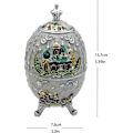 Miniatyrbild 5 av 5: Tandpetarehållare Utdragbar Tandpetare Dispenser Bambustandpetare 7 st (Vit Silverfärg)