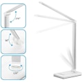 Pikkukuva 2 / 5: Himmennettävä LED-pöytävalaisin, jossa 3 kirkkaustasoa ja 5 väritilaa, 2500 mAh:n ladattava pöytävalaisin USB-latausportilla toimistoon, lukemiseen ja opiskeluun