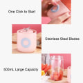 Miniatyrbild 6 av 10: 500 ml elektrisk mixer med USB-anslutning, smoothie-mixer, handhållen mixer för frukt och grönsaker