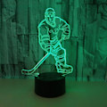 Miniatyrbillede 1 af 5: 3D Natlys Ishockey Atlet 3D Illusionsseng