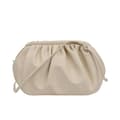 Messenger Bag Kvinner Cloud Bag Myk Lær Dumpling Enkelt Skrå Håndvesker（Hvit）